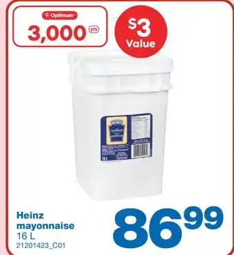 Wholesale Club Heinz mayonnaise, 16 l offer