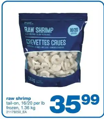 Wholesale Club Raw shrimp, 1.36 kg offer