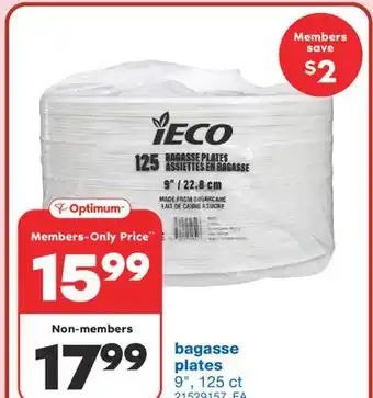 Wholesale Club Bagasse plates, 9, 125 ct offer
