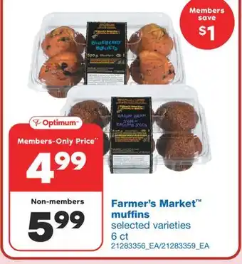 Wholesale Club Farmer's market muffins, 6 ct offer