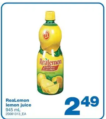 Wholesale Club Realemon lemon juice, 945 ml offer