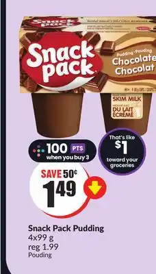 FreshCo Snack pack pudding 4×99 g offer