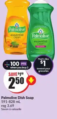 FreshCo Palmolive dish soap 591-828 ml offer