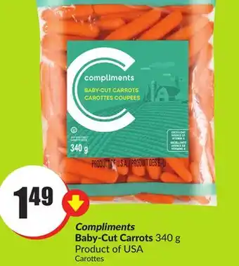 FreshCo Compliments baby-cut carrots 340 g product of usa offer