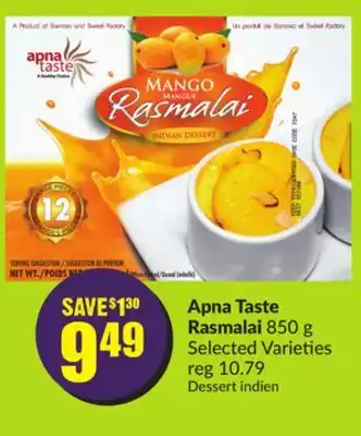 FreshCo Apna taste rasmalai 850 g selected varieties offer