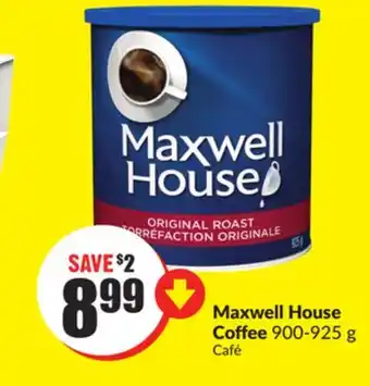 FreshCo Maxwell house coffee 900-925 g offer