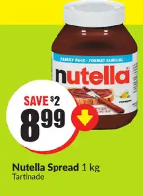 FreshCo Nutella spread 1 kg offer