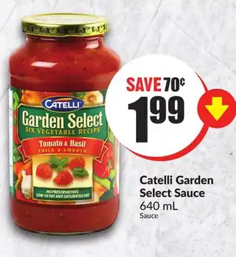 FreshCo Catelli garden select sauce 640 ml offer