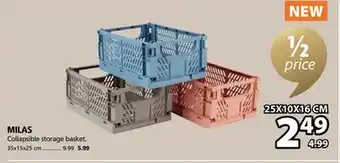 JYSK Milas collapsible storage basket offer