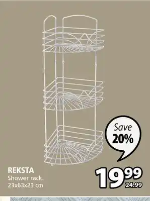 JYSK Reksta shower rack offer