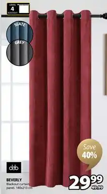 JYSK Beverly blackout curtain panel offer