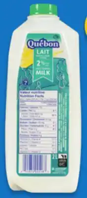 Walmart Québon 2% milk jug offer