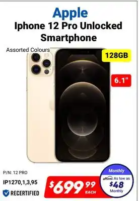 Factory Direct Apple iphone 12 pro 128gb unlocked smartphone offer
