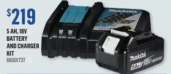 Canac 5 ah, 18v battery and charger kit offer