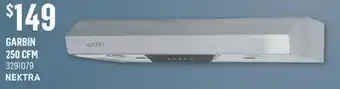 Canac Range hood garbin 250 cfm offer