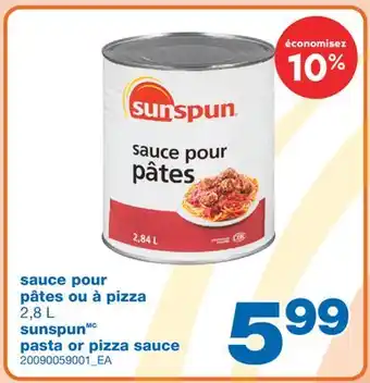 Wholesale Club Sauce pour pâtes ou à pizza 2,8 l sunspun offer
