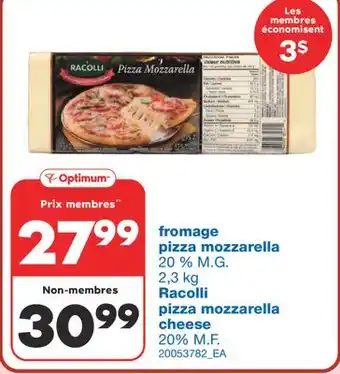 Wholesale Club Fromage pizza mozzarella, 2,3 kg offer