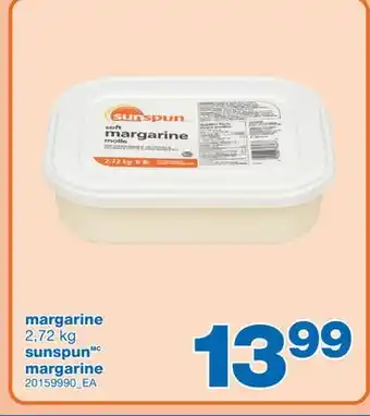 Wholesale Club Margarine sunspun, 2,72 kg offer