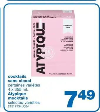 Wholesale Club Cocktails sans alcool atypique , 4 x 355 ml offer