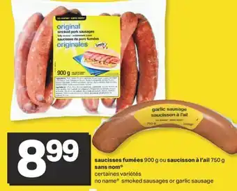 L'Intermarché Saucisses fumées 900 g ou saucisson à l'ail 750 g offer