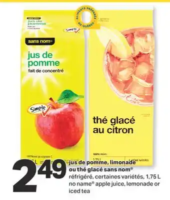 L'Intermarché Jus de pomme, limonade ou thé glacé, 1,75 l offer