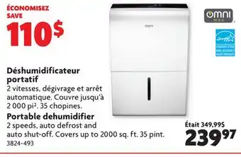Home Hardware Portable dehumidifier offer