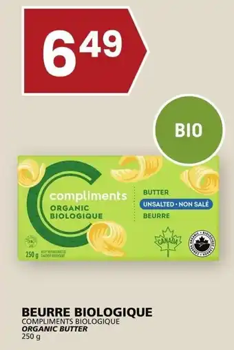 Rachelle-Bery Grocery COMPLIMENTS BIOLOGIQUE ORGANIC BUTTER 250g offer