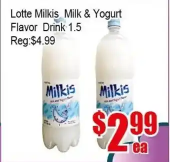New Pacific Supermarket Lotte Milkis Milk & Yogurt Flavor Drink 1.5 offer