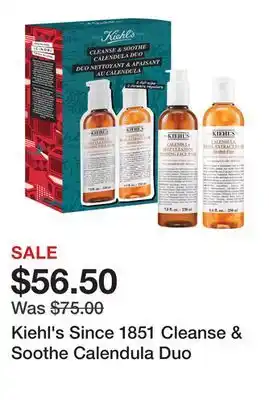 Sephora Kiehl's since 1851 cleanse & soothe calendula duo offer