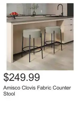 Costco Amisco clovis fabric counter stool offer