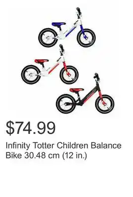 Costco Infinity totter children balance bike 30.48 cm (12 in.) offer