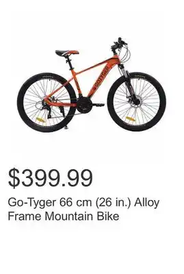Costco Go-tyger 66 cm (26 in.) alloy frame mountain bike offer