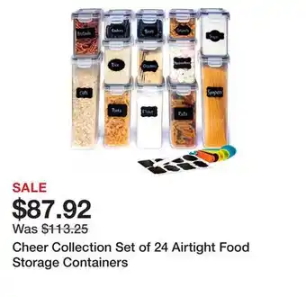 Bed Bath & Beyond Cheer collection set of 24 airtight food storage containers offer