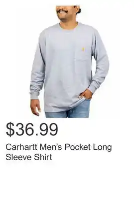 Costco Carhartt men's pocket long sleeve shirt offer