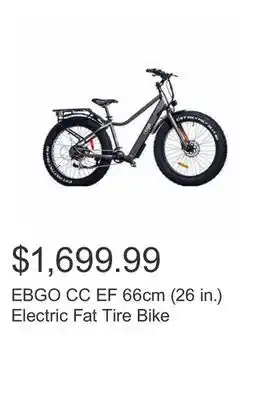 Costco Ebgo cc ef 66cm (26 in.) electric fat tire bike offer