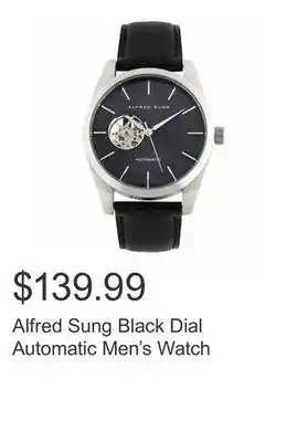 Costco Alfred sung black dial automatic men's watch offer