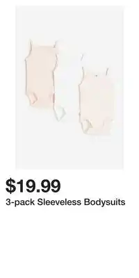 H&M 3-pack sleeveless bodysuits offer