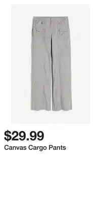 H&M Canvas cargo pants offer