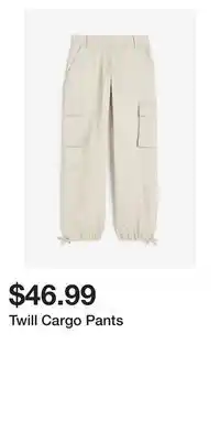 H&M Twill cargo pants offer