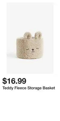 H&M Teddy fleece storage basket offer
