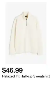 H&M Relaxed fit half-zip sweatshirt offer