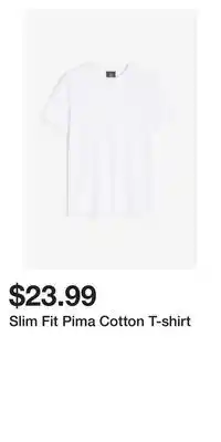 H&M Slim fit pima cotton t-shirt offer