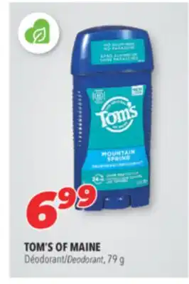 Familiprix Tom's of maine deodorant offer