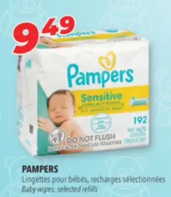 Familiprix Pampers baby wipes, selected refills offer