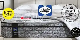 Leon's Sealy posturepedic correct comfort mattias firm eurotop queen mattress offer