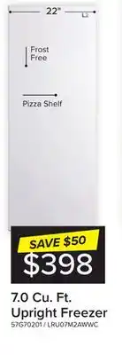Leon's L2 white upright freezer (7.0 cu. ft.) - lru07m2awwc offer