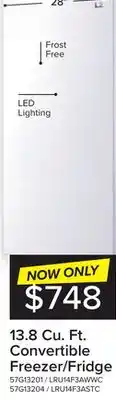 Leon's L2 white upright freezer (13.8 cu. ft.) - lru14f3awwc offer