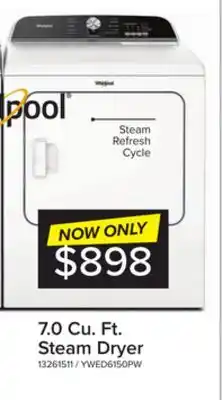 Leon's Whirlpool white electric dryer (7.0 cu ft) - ywed6150pw offer