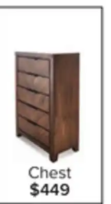 Leon's Nathan 5 drawer chest - brown offer