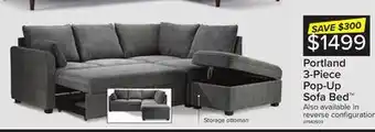 Leon's Portland 3-piece sectional with left-facing pop-up bed - grey offer